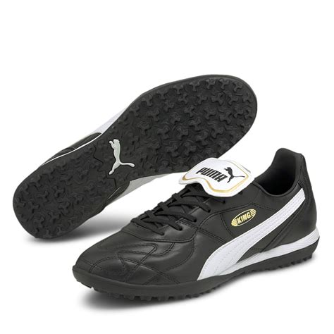 puma black and white boots.